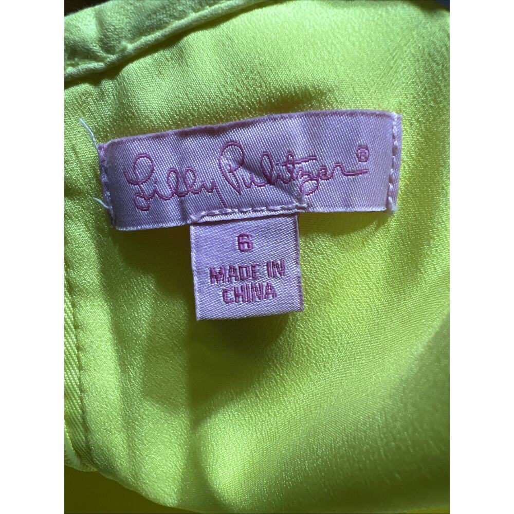 Lilly Pulitzer Pearl Sweet Tarty Yellow White Lace Shift Dress Size 6 - Picture 9 of 13